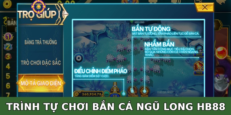 Trình tự chơi 5 Dragon Fishing chi tiết tại HB88